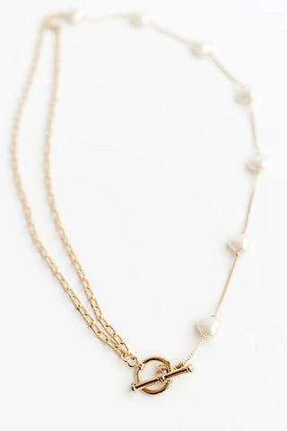 Cora Necklace - Pearl/Gold