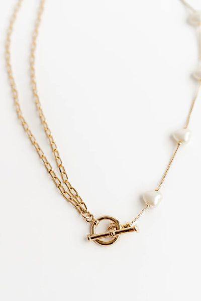 Cora Necklace - Pearl/Gold