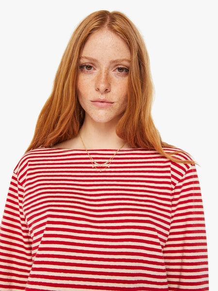 The Skipper Bell Top - Red And Natural