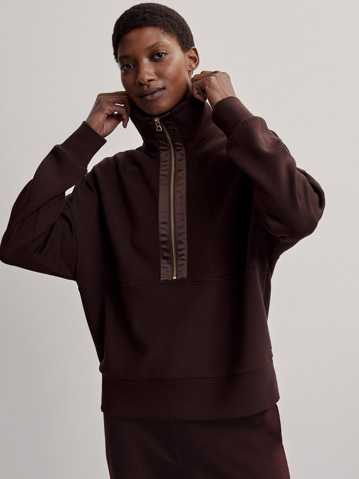 Keller Half Zip Coffee Bean GRAND AND MERCER