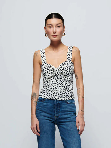 Mercy Twist Front Tank - Abstract Dot
