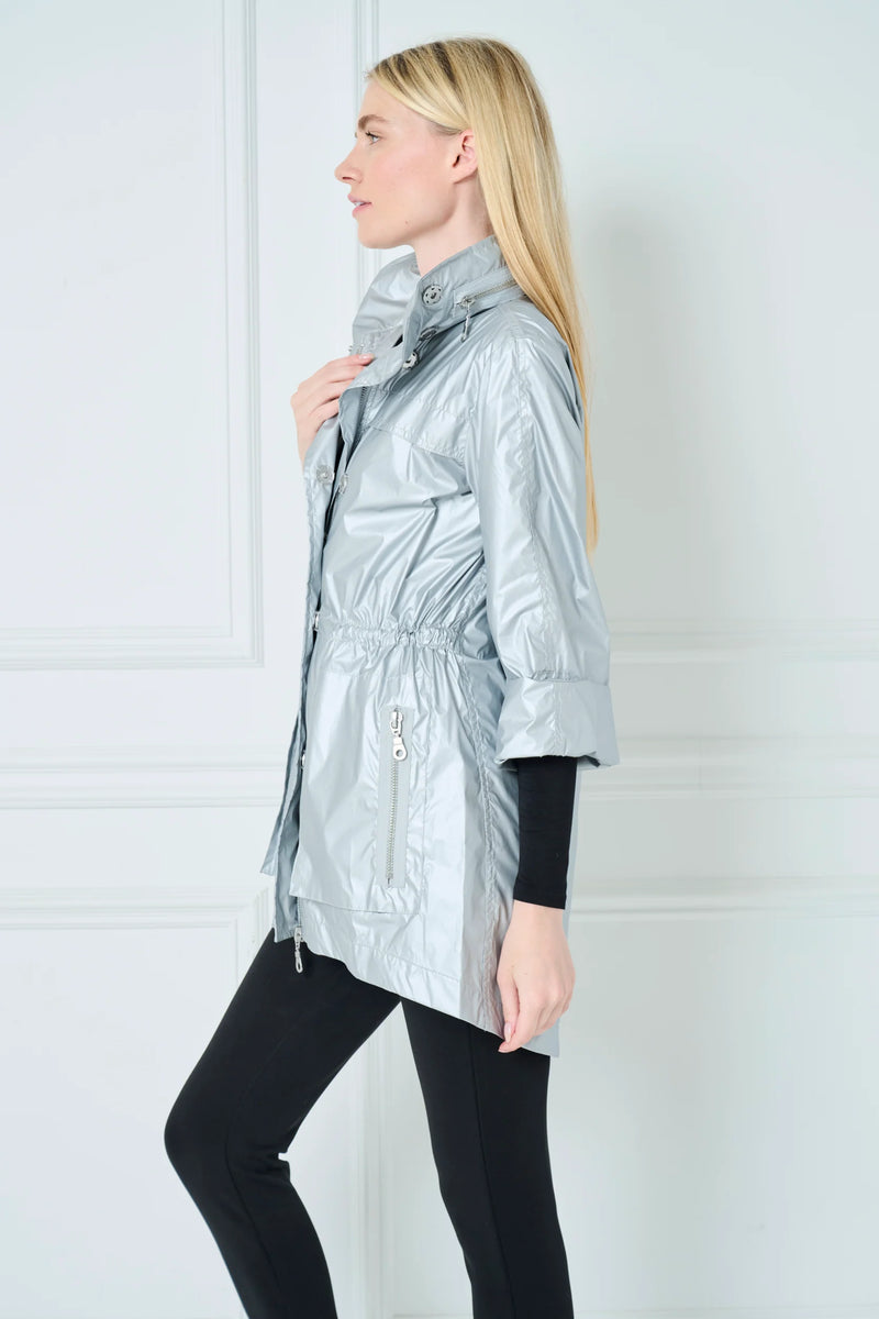 Matte Metallic Anorak Jacket - Silver – GRAND AND MERCER