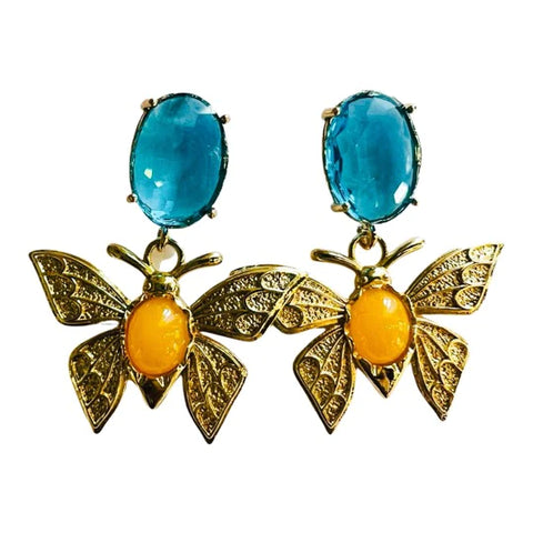 Butterfly Earrings - Yellow