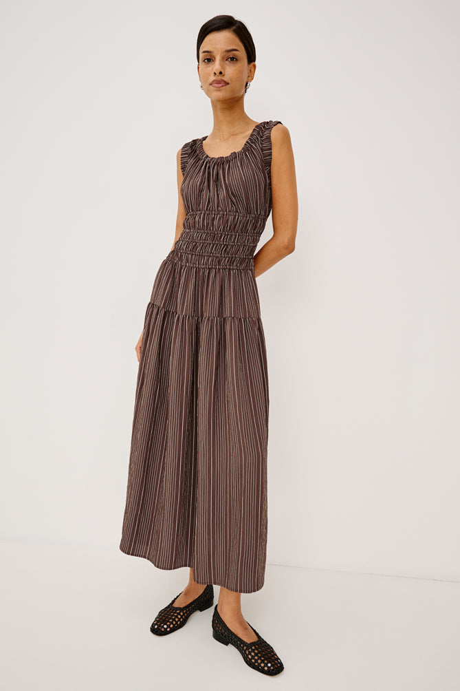 Anastasia Dress - Chicory Stripe – GRAND AND MERCER
