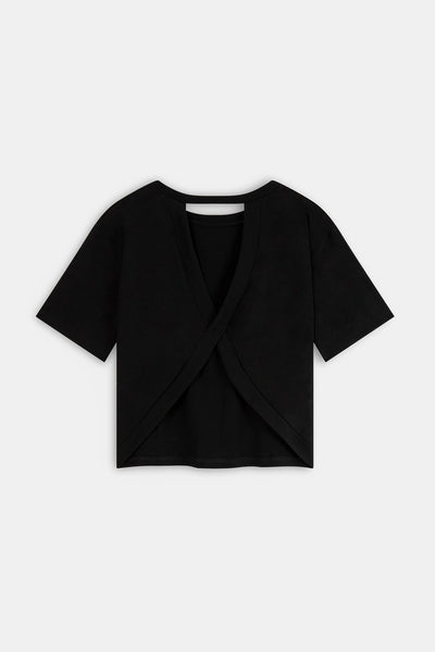 Marti Open Back Tee - Black