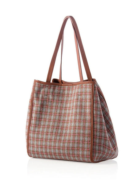 Vale Plaid Tote - Multi