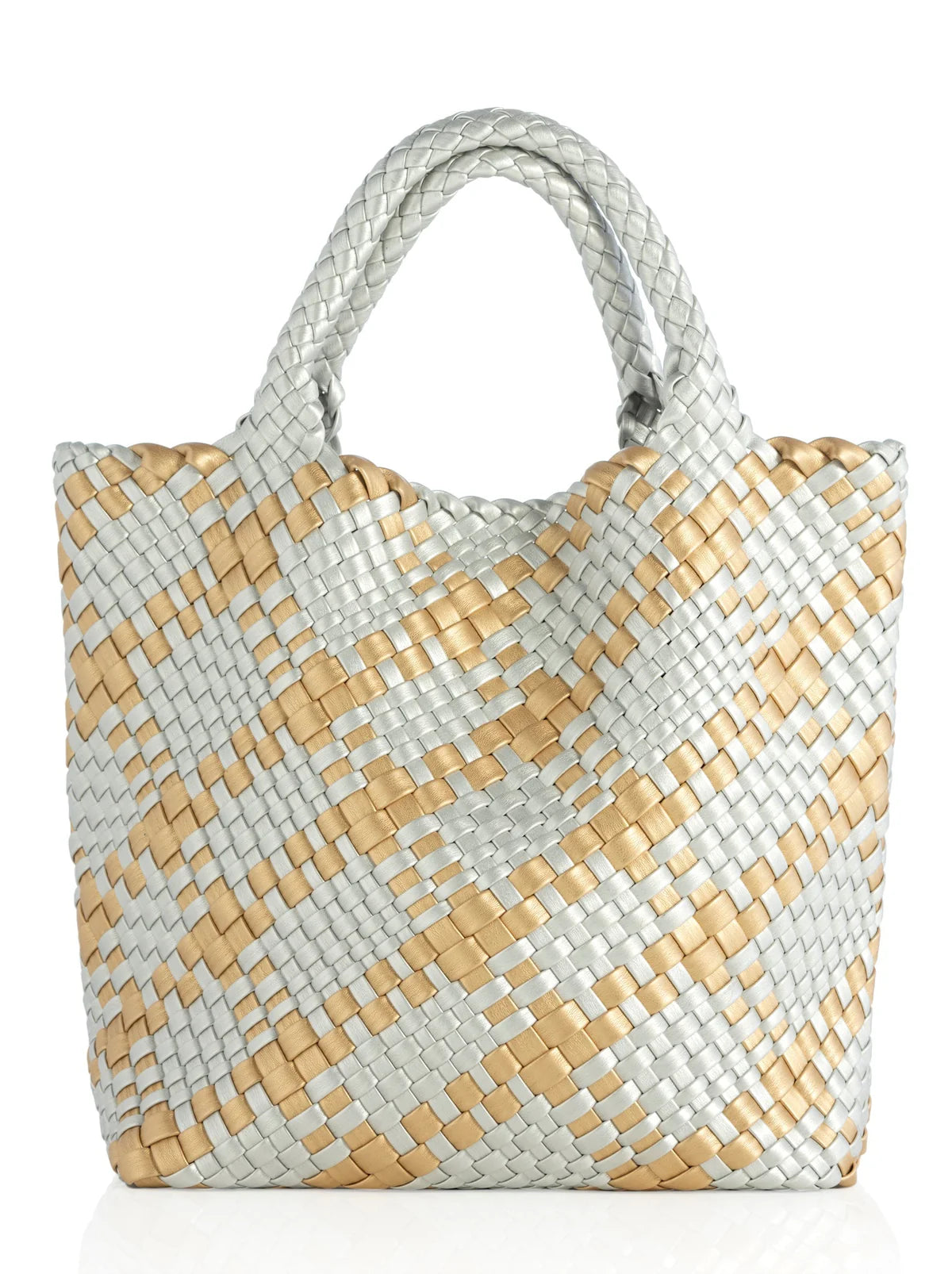 Blythe Plaid Mini Tote - Metal