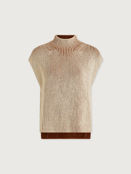 Lauren Plated Knit Tank - Cocoa Dust