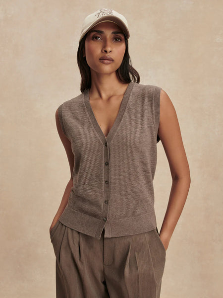 Frankie Knit Top - Cinder Marl