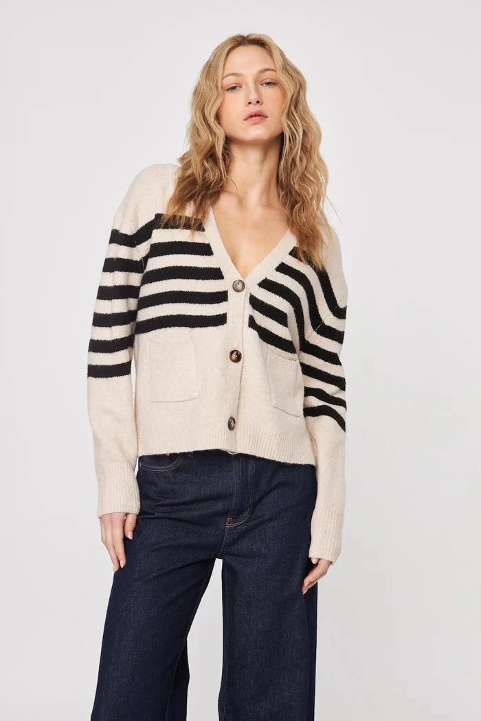 Stanley Cardigan - Nougat Stripe