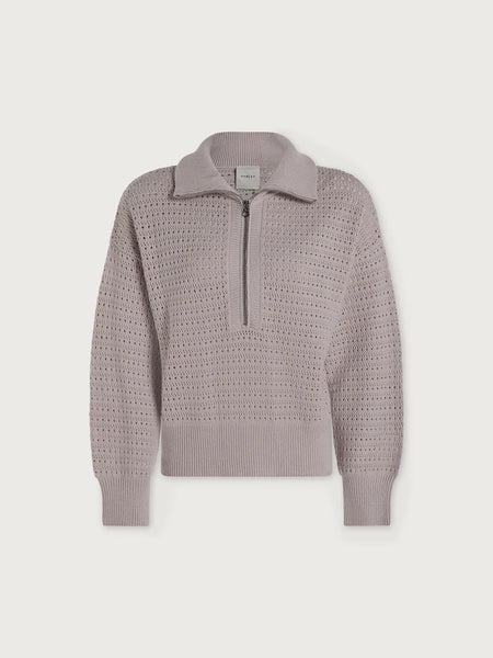 Darla Half Zip Knit - Silver Filigree Melange