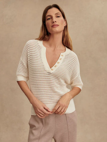 Callie Knit Top - Egret