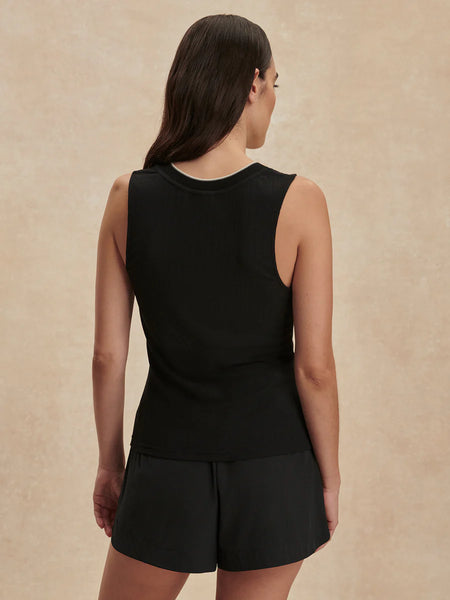 Corby V-Neck Tank - Black