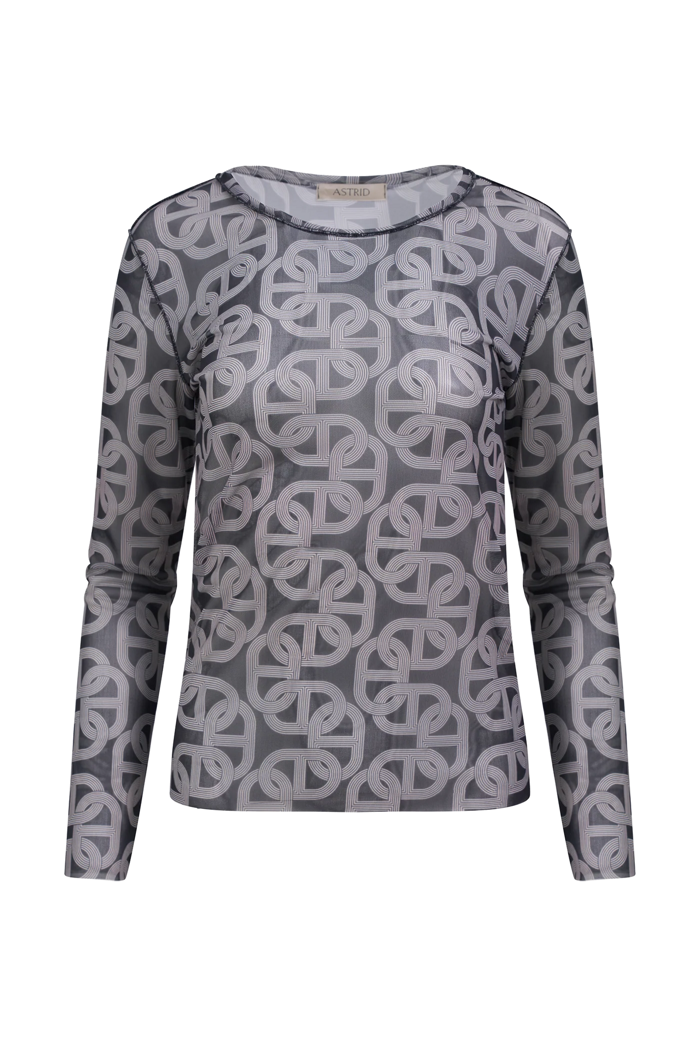 Black Link Long Sleeve Tee - Black Multi