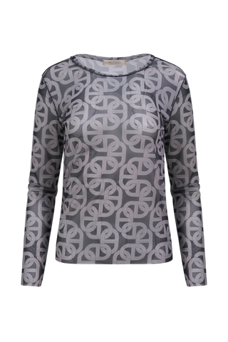 Black Link Long Sleeve Tee - Black Multi