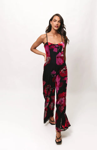 Nalini Jumpsuit - Black Floral