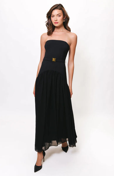 Carmel Strapless Dress - Black