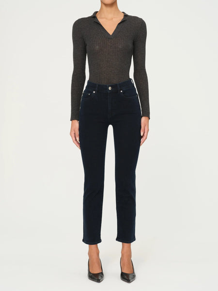 Mara Straight Mid Rise Instasculpt Jeans - Flatiron