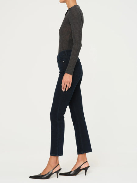 Mara Straight Mid Rise Instasculpt Jeans - Flatiron
