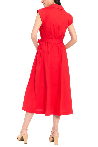 Carolyn Shirt Dress - Flame Scarlet