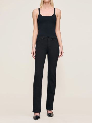 Mara Straight Mid Rise Instasculpt Jeans - Black