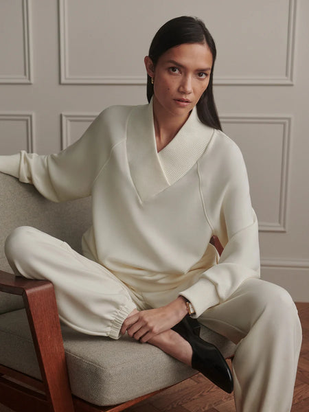 Macie Zip Hem Sweater - Pristine