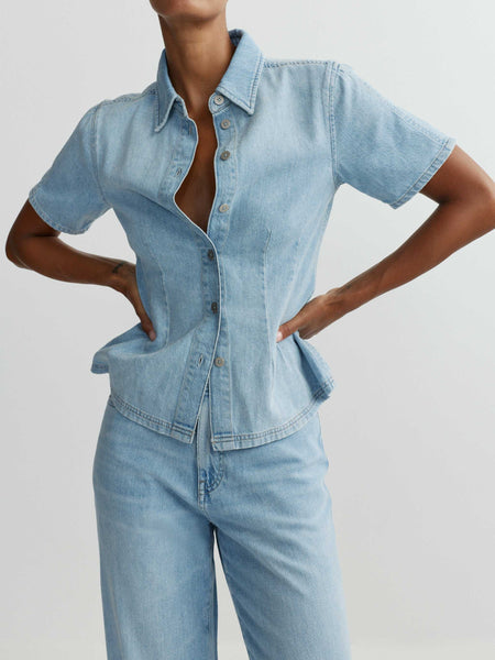 Joice Short Sleeve Shirt - Beachfront Aura