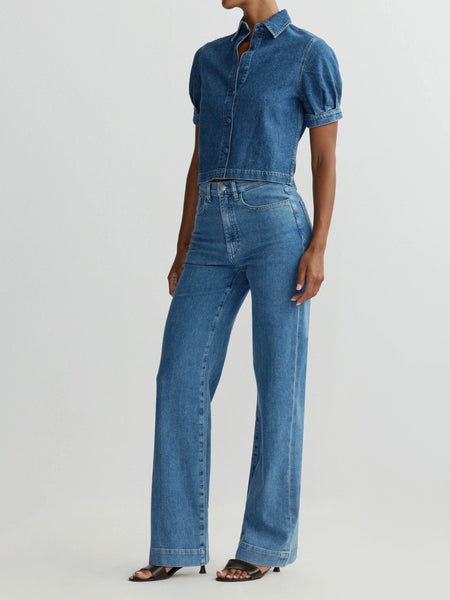 Montauk Puff Sleeve Shirt - Terra Blues Aura