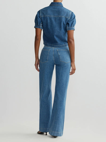 Montauk Puff Sleeve Shirt - Terra Blues Aura