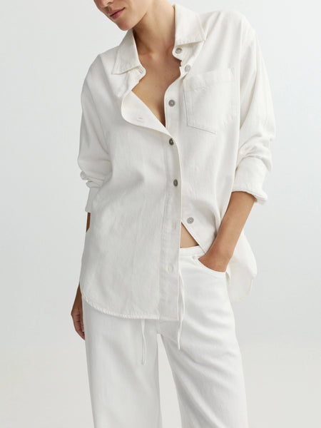 Faye Oversized Shirt - White Aura