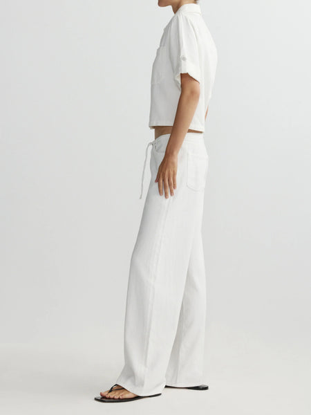 Montauk Cuffed Sleeve Shirt - White Aura