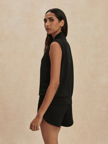 Beau Sleeveless Half Zip - Black