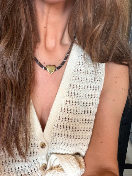 Sierra Cord Necklace - Brown