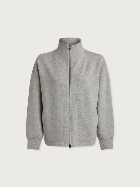 Arlene Zip Through Sweat - Light Grey Marl