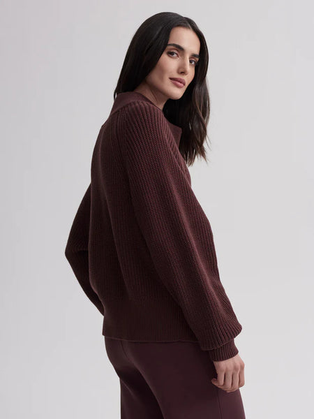 Tessa Knit Jacket - Deep Mahogany