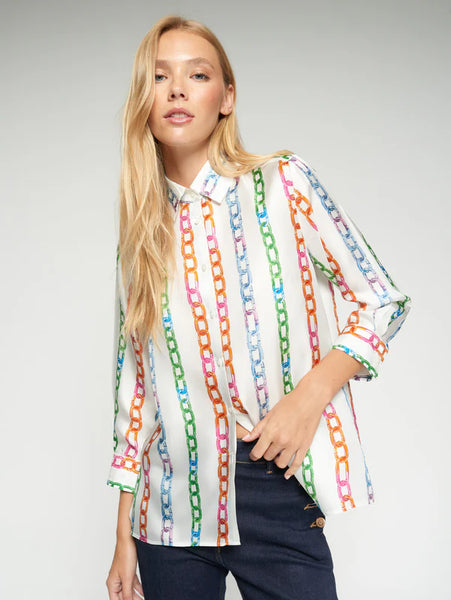 Chains Print Shirt - Multicolor