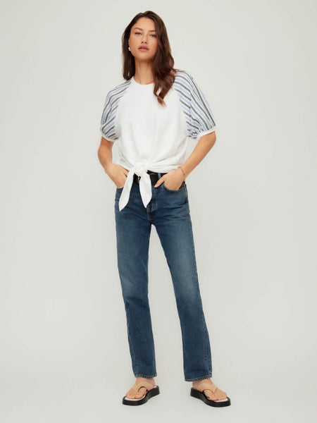 Jami Tie Front Top - Off White