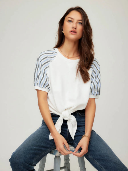 Jami Tie Front Top - Off White