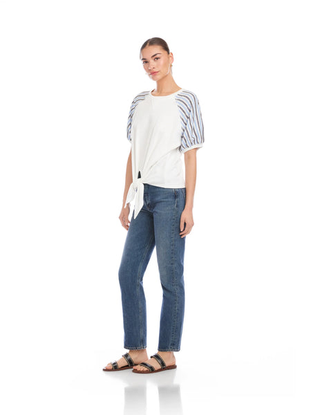 Jami Tie Front Top - Off White