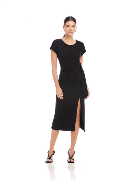 Marisa Side Knot Dress - Black
