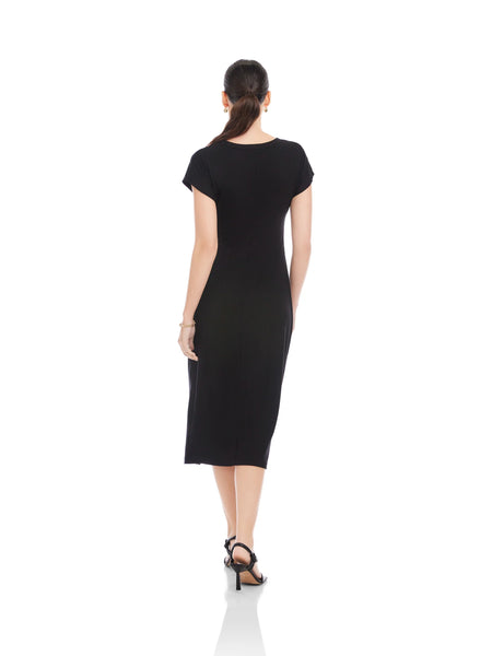 Marisa Side Knot Dress - Black