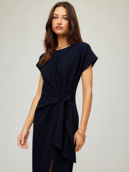 Marisa Side Knot Dress - Navy