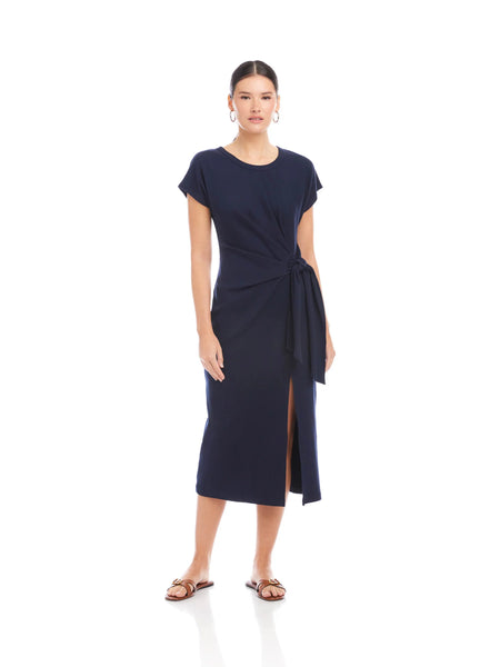 Marisa Side Knot Dress - Navy