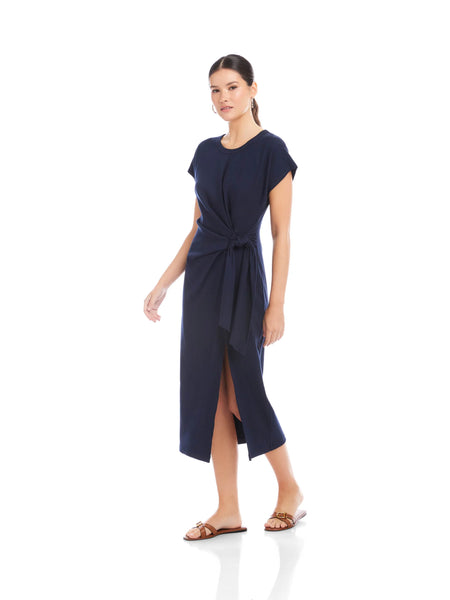 Marisa Side Knot Dress - Navy