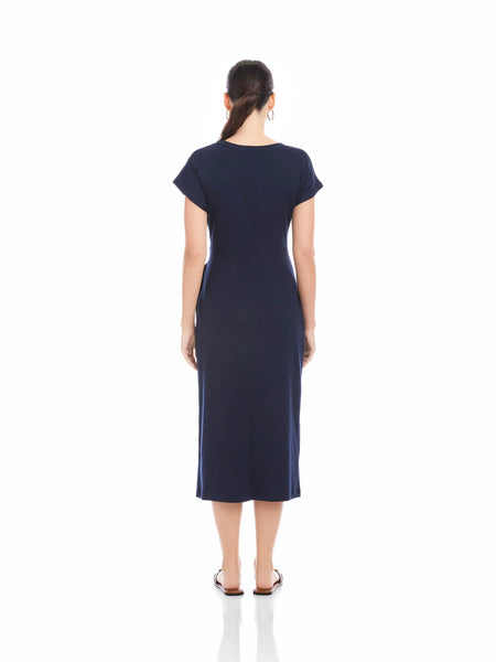 Marisa Side Knot Dress - Navy