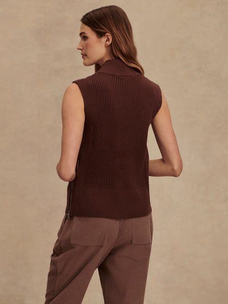 Lois High Neck Tank - Deep Mahogany