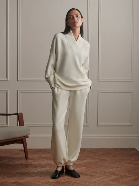 Macie Zip Hem Sweater - Pristine