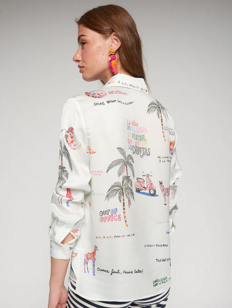 Quotes And Palm Tree Shirt - Mint Quirky Dance