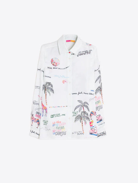 Quotes And Palm Tree Shirt - Mint Quirky Dance