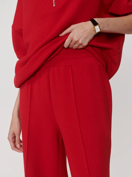 The Wide Leg Pant 30" - Red Marl